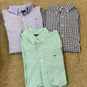 Vineyard Vines Boy’s Casual Shirts - Blue, Green, Navy Check size XL